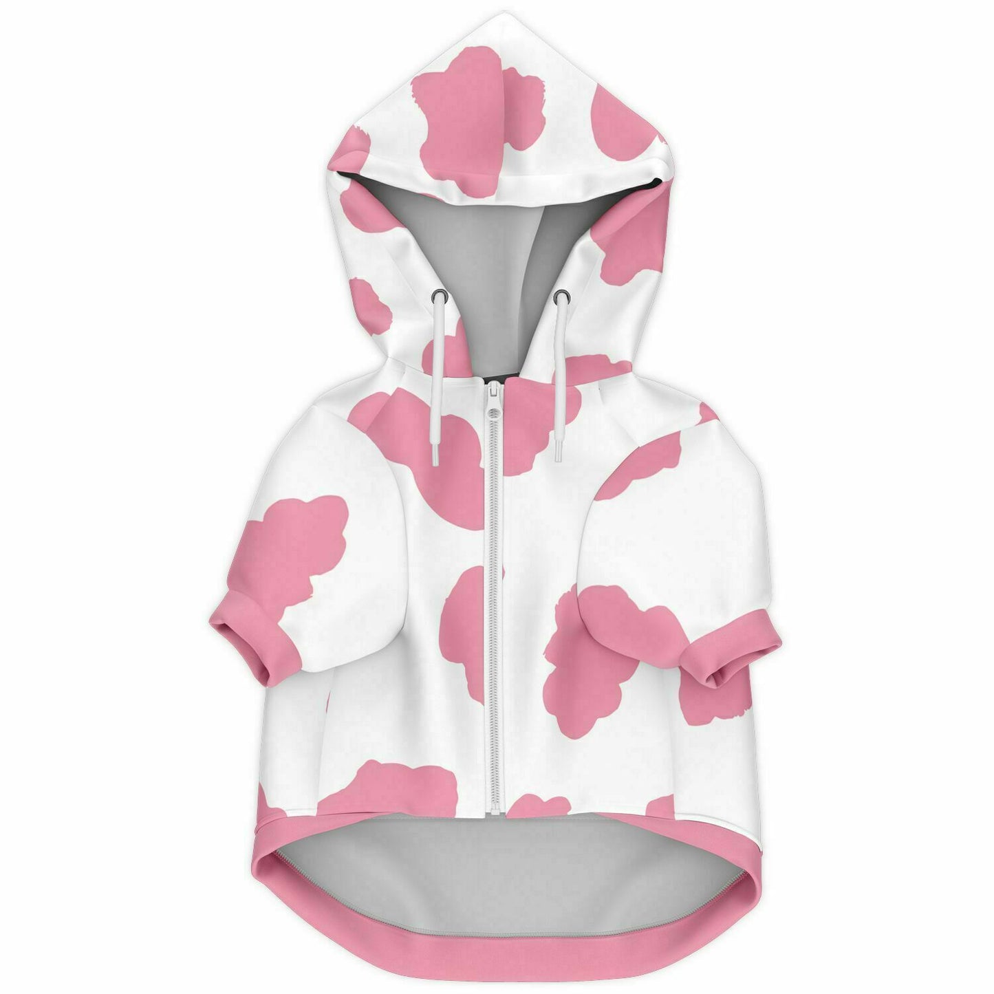 PRETTY-PINK COW DOG HOODIE