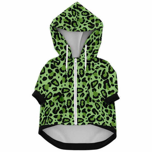 SHADOW-GREEN LEOPARD DOG HOODIE