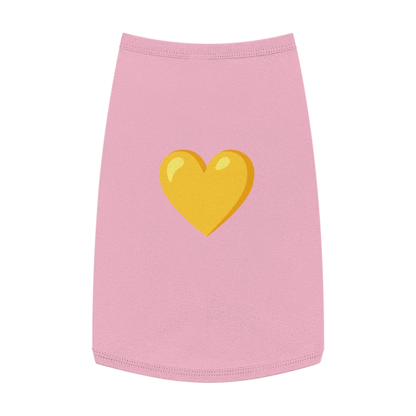 YELLOW HEART EMOJI DOG T-SHIRT