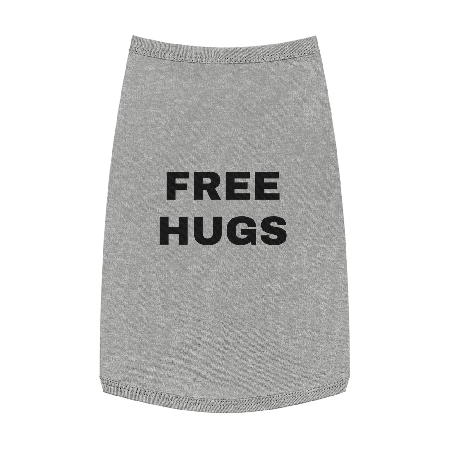 FREE HUGS (BLACK TEXT) DOG T-SHIRT