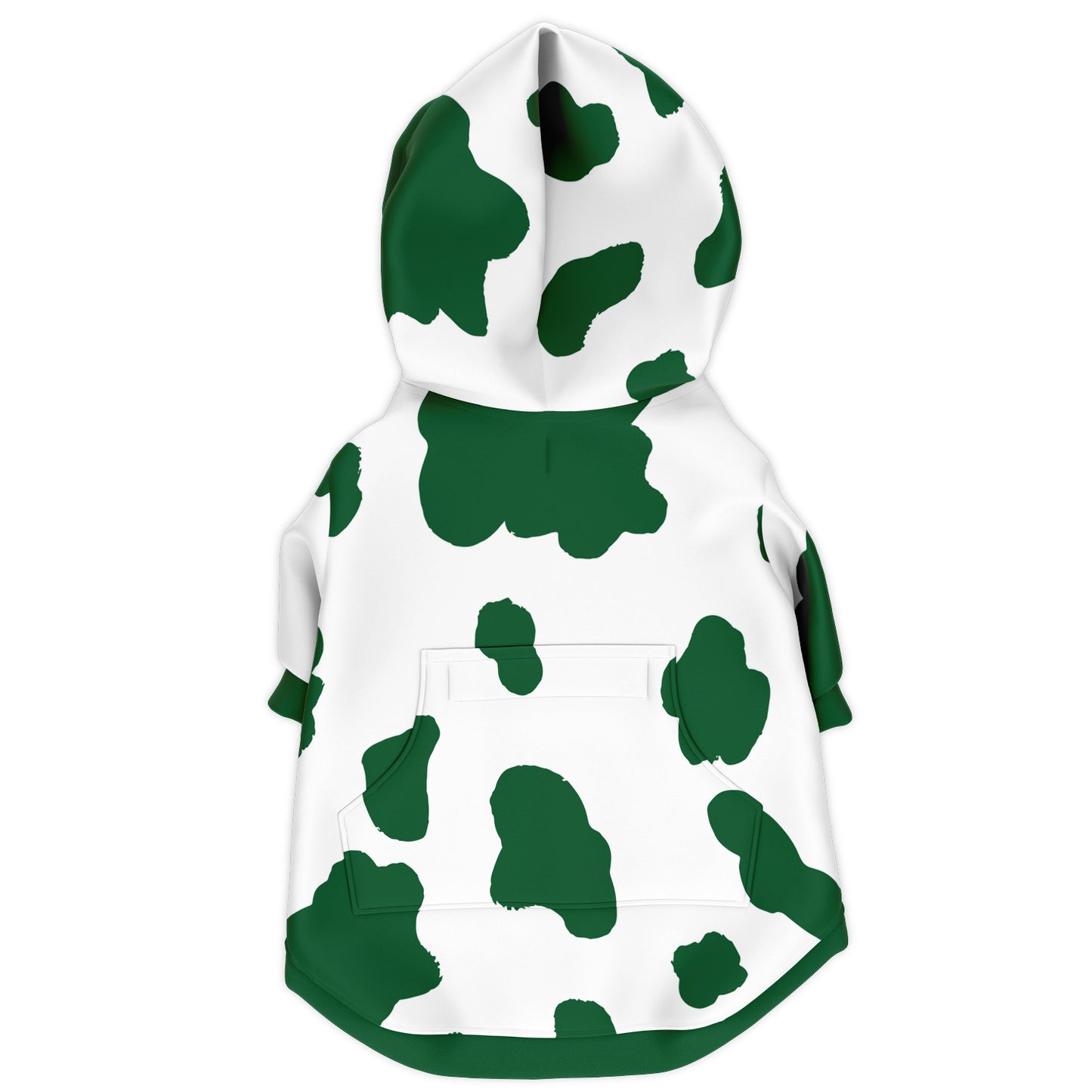 FOREST-GREEN COW DOG HOODIE