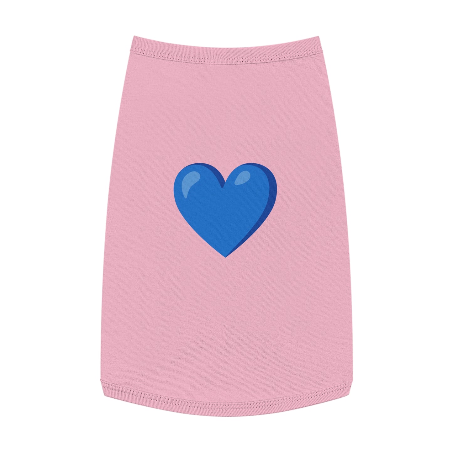 BLUE HEART EMOJI DOG T-SHIRT