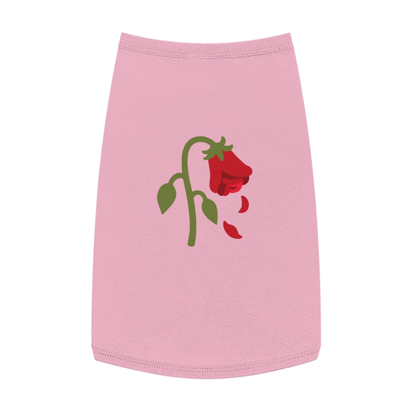 CRYING ROSE EMOJI DOG T-SHIRT