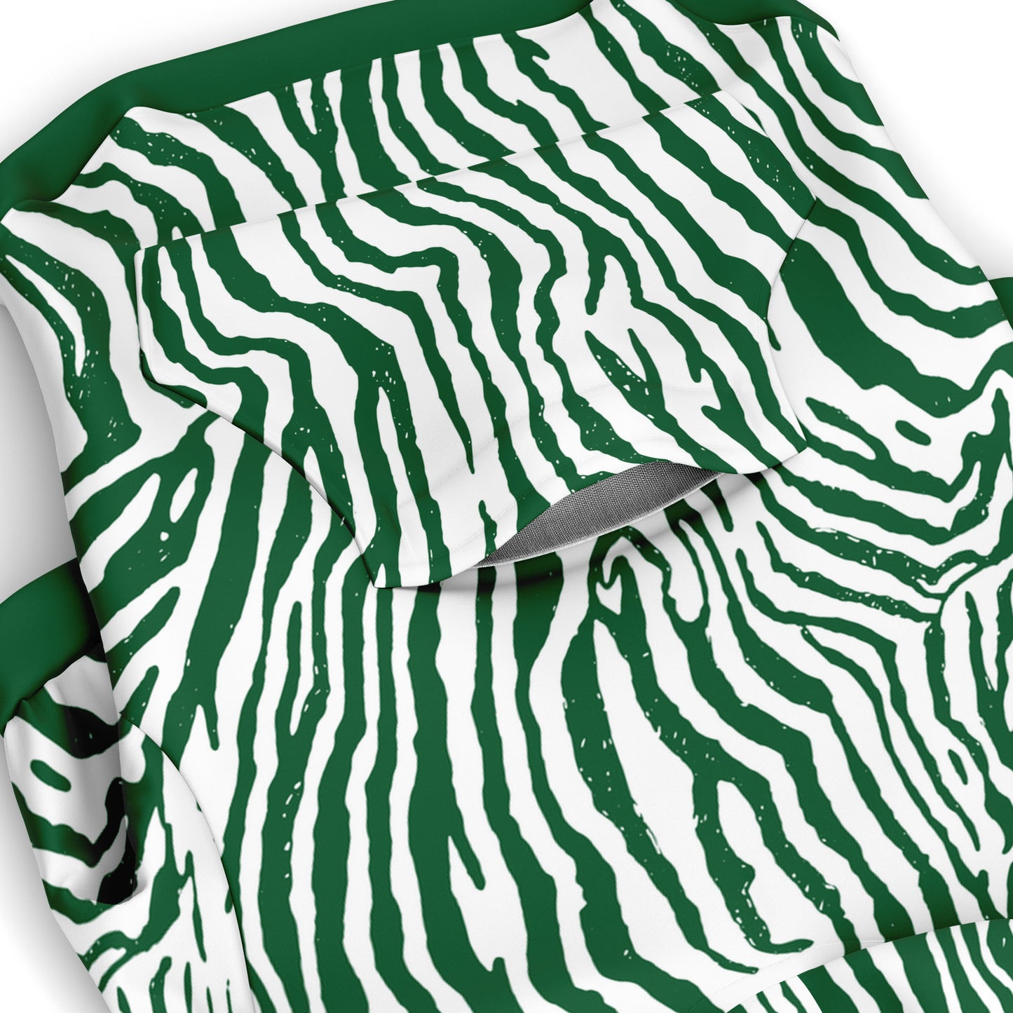 FOREST-GREEN ZEBRA DOG HOODIE