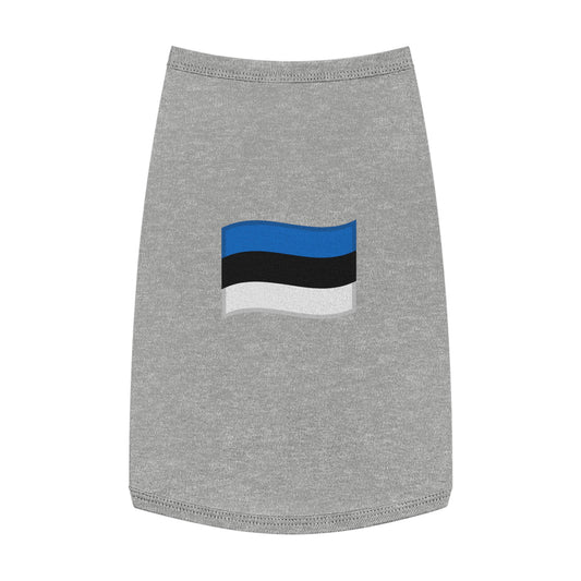 ESTONIA FLAG EMOJI DOG T-SHIRT