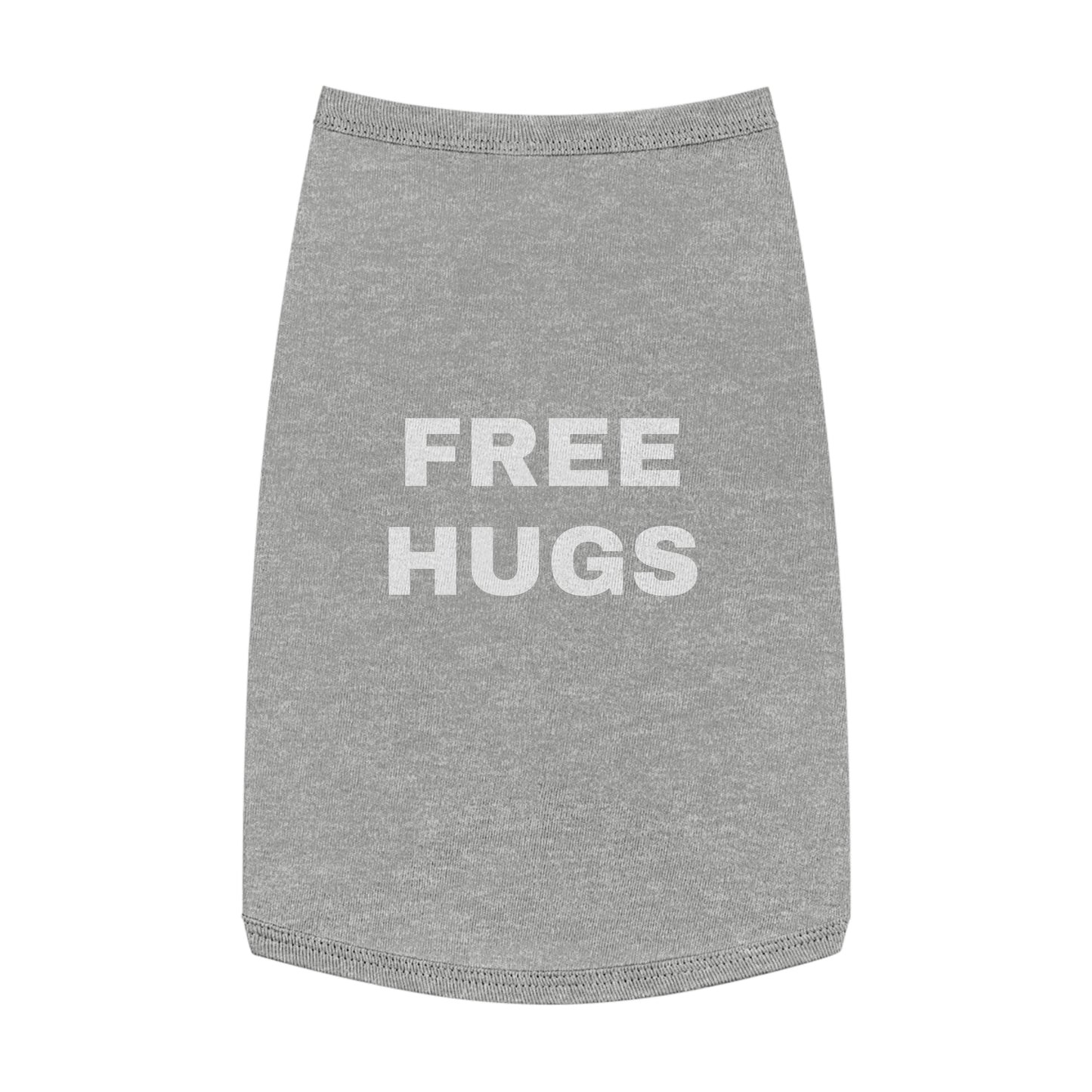 FREE HUGS (WHITE TEXT) DOG T-SHIRT