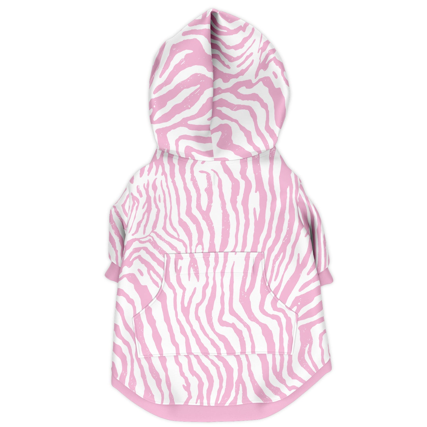 BABY-PINK ZEBRA DOG HOODIE