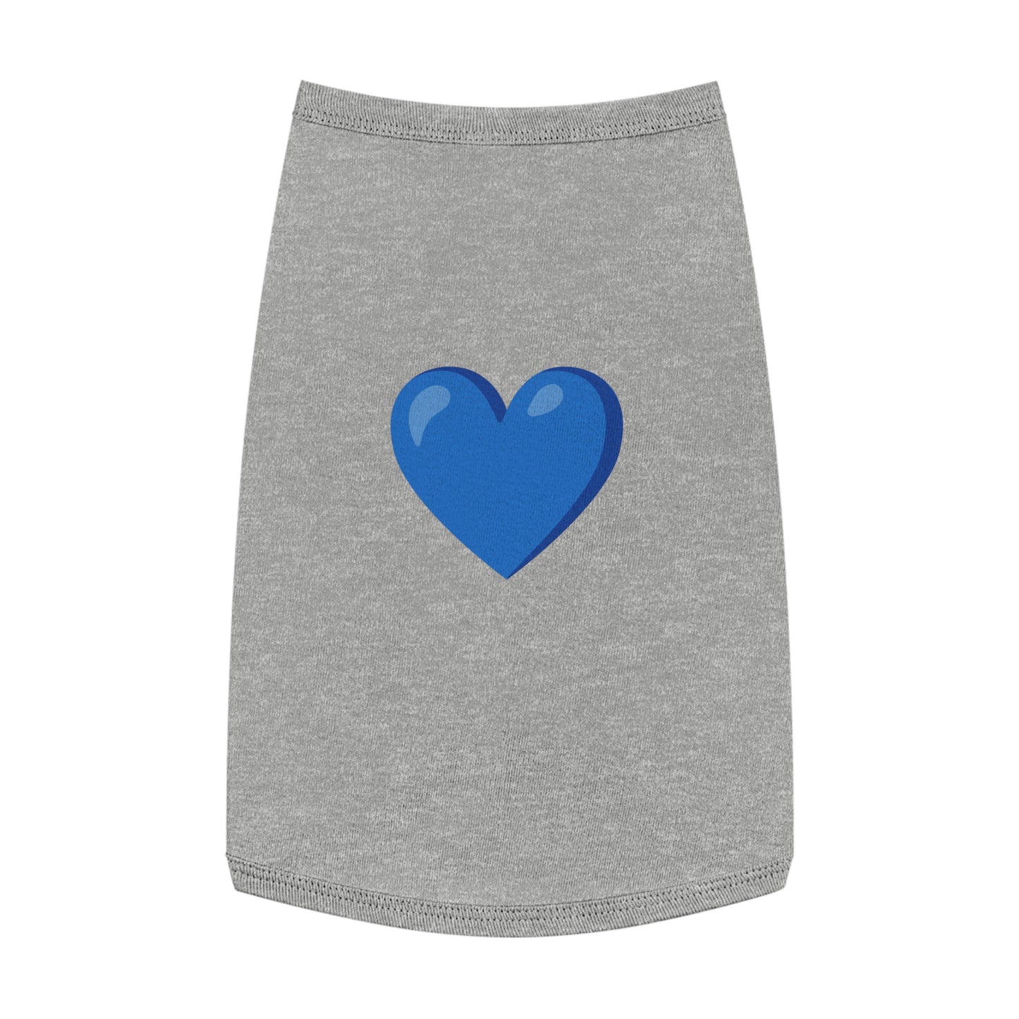 BLUE HEART EMOJI DOG T-SHIRT