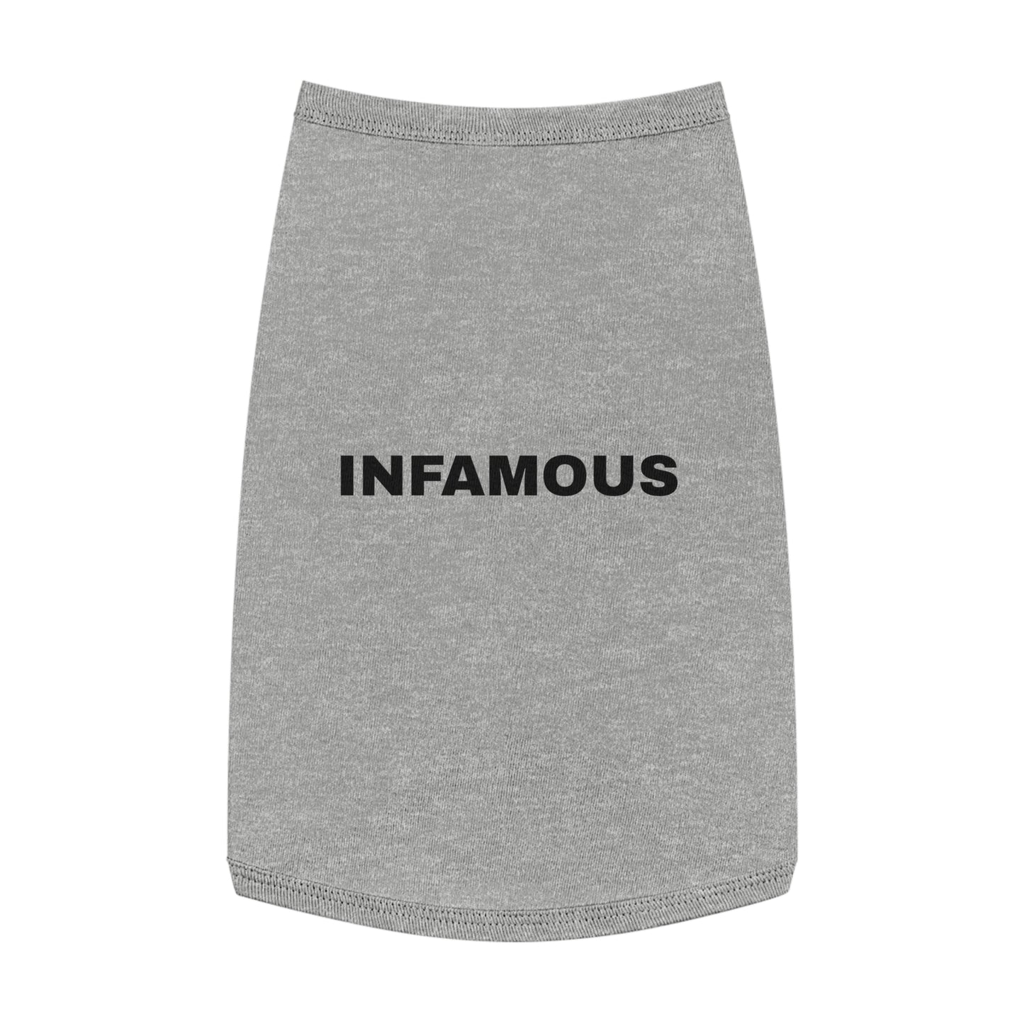 INFAMOUS (BLACK TEXT) DOG T-SHIRT