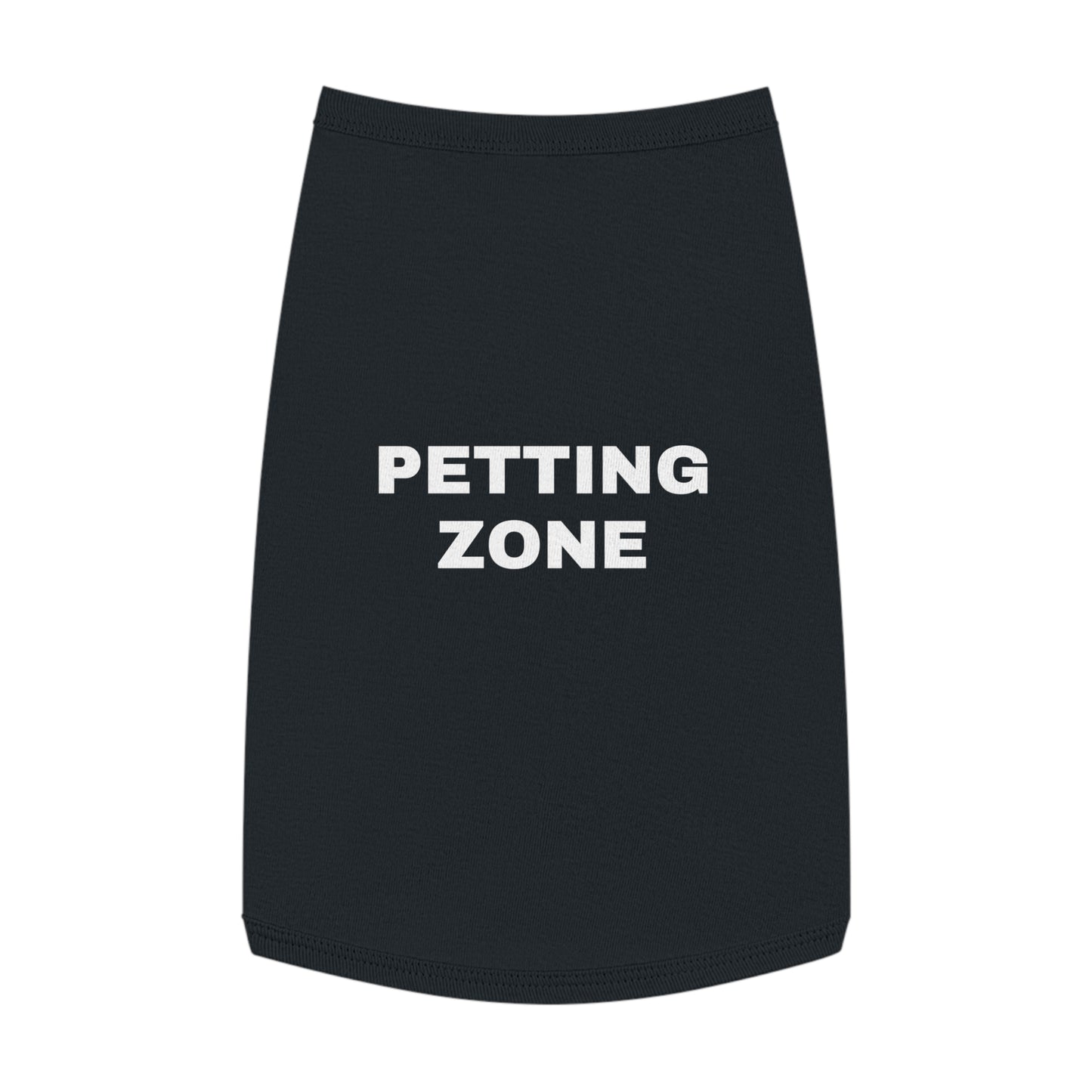 PETTING ZONE (WHITE TEXT) DOG T-SHIRT