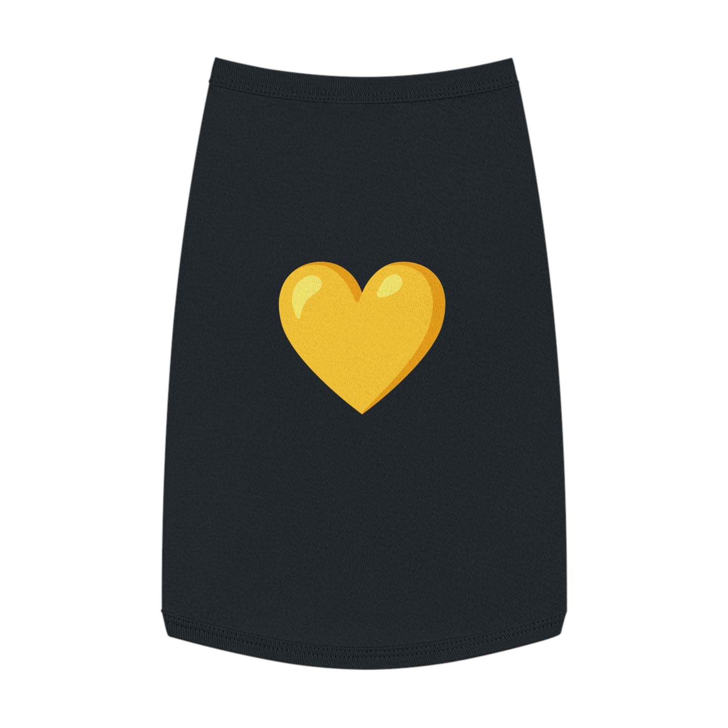 YELLOW HEART EMOJI DOG T-SHIRT