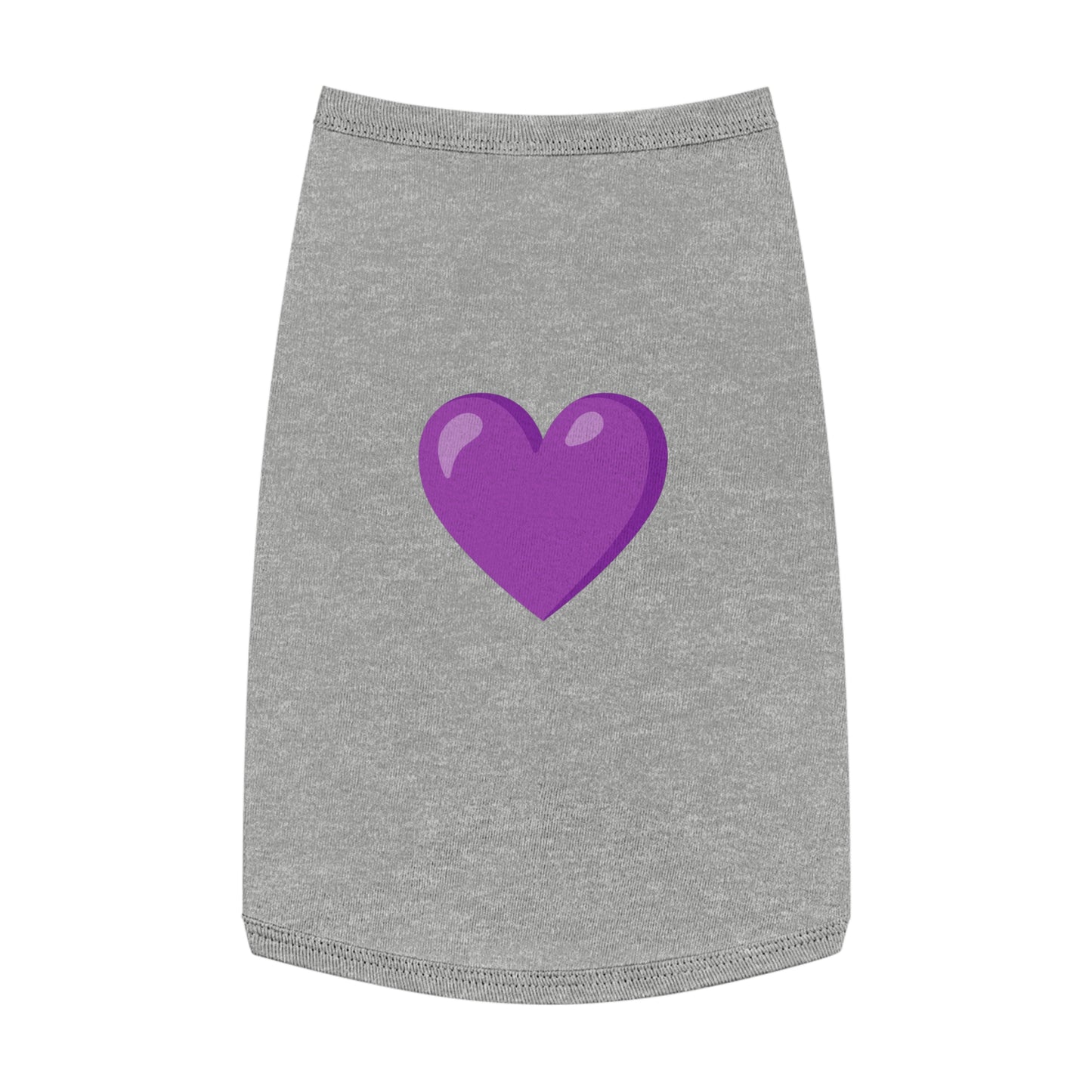 PURPLE HEART EMOJI DOG T-SHIRT