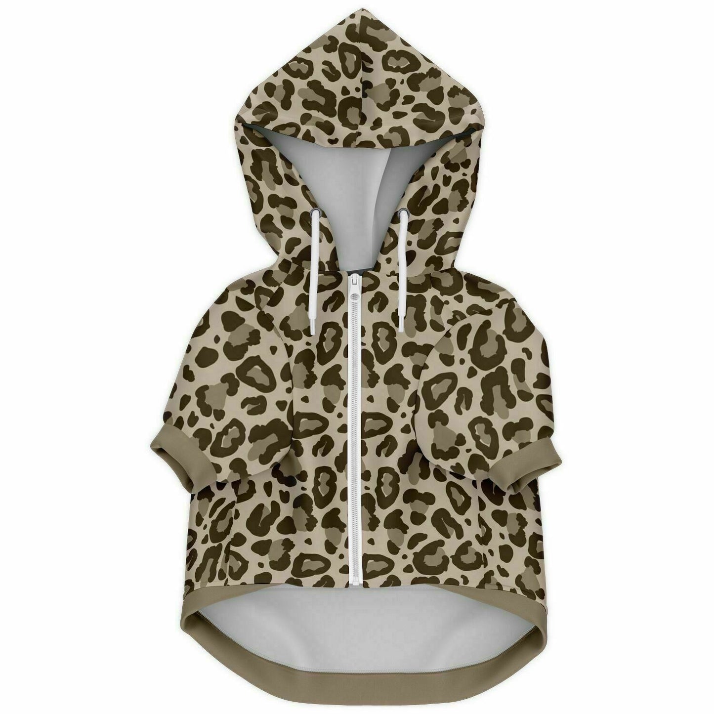 SEPIA LEOPARD DOG HOODIE