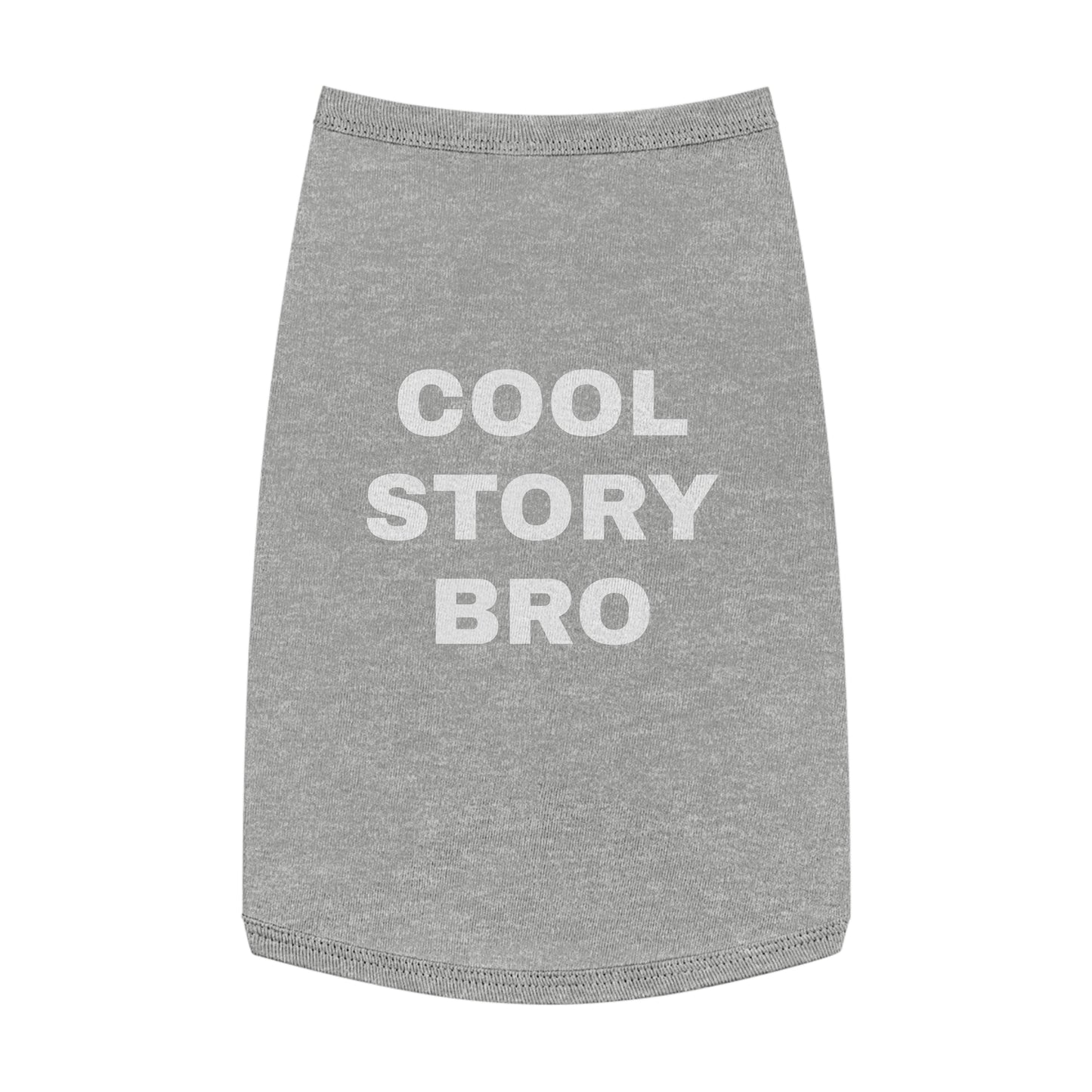 COOL STORY BRO (WHITE TEXT) DOG T-SHIRT