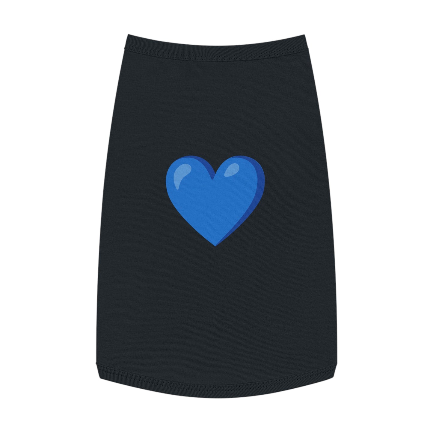 BLUE HEART EMOJI DOG T-SHIRT