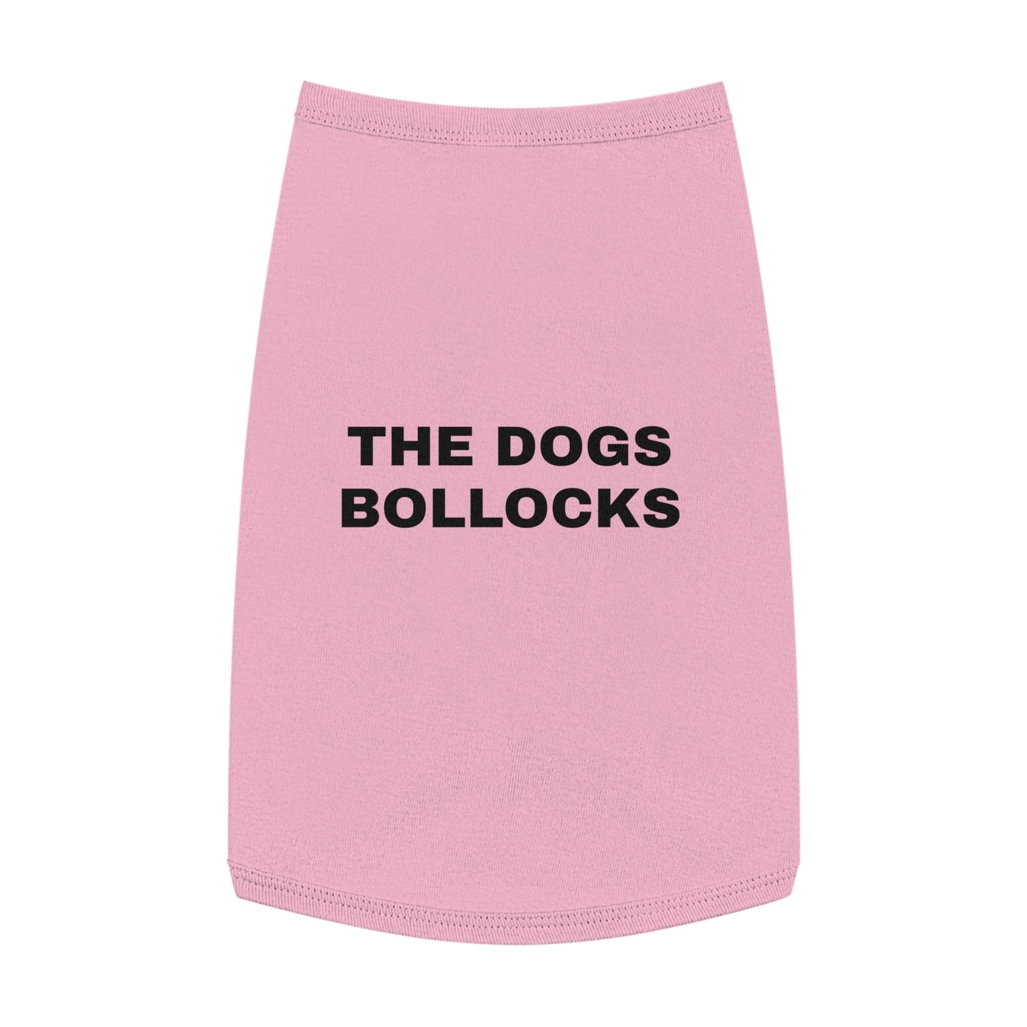 THE DOGS BOLLOCKS (BLACK TEXT) DOG T-SHIRT