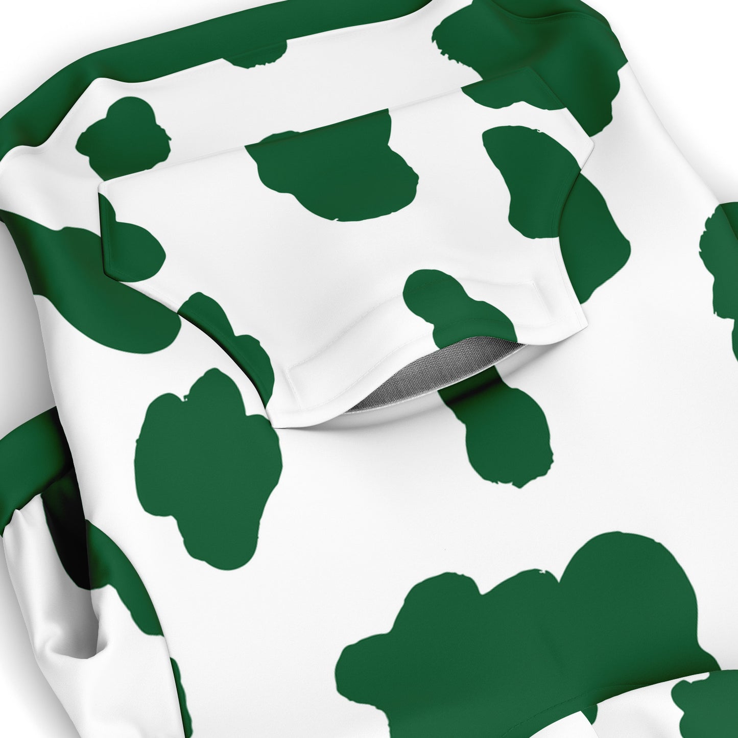 FOREST-GREEN COW DOG HOODIE