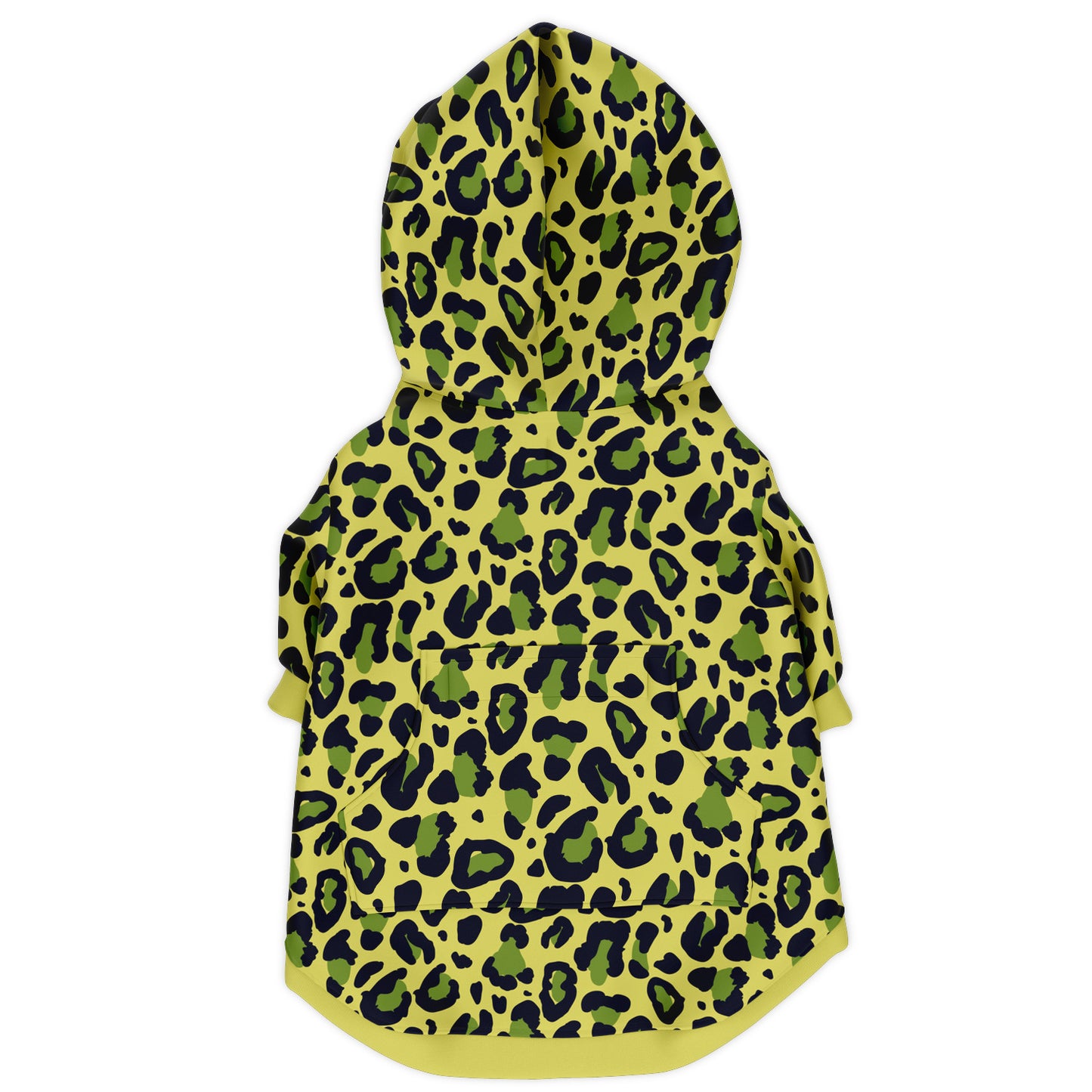 LIME LEOPARD DOG HOODIE