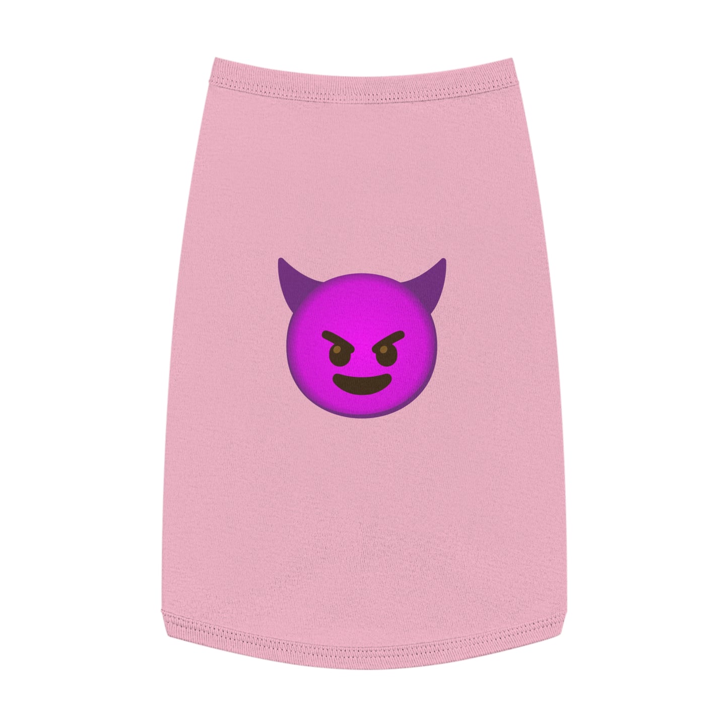 CHEEKY DEVIL EMOJI DOG T-SHIRT