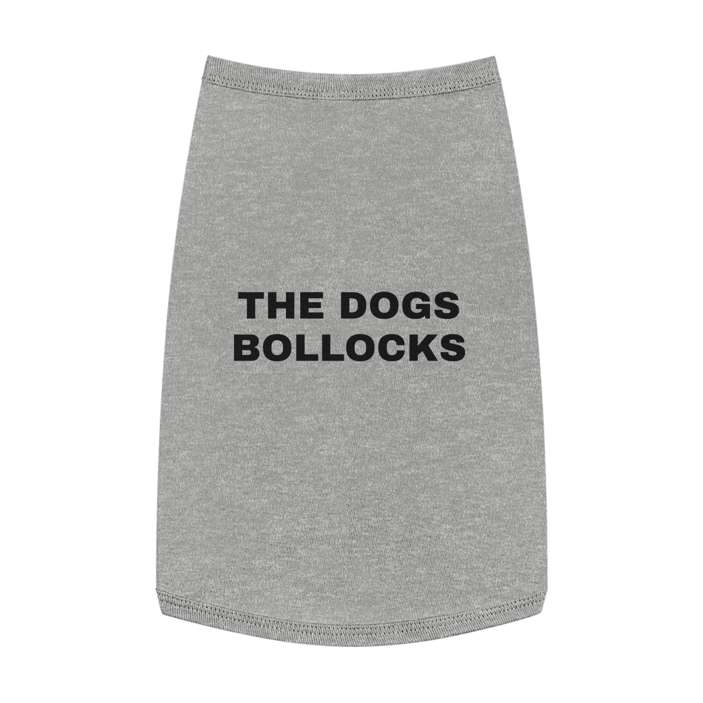 THE DOGS BOLLOCKS (BLACK TEXT) DOG T-SHIRT