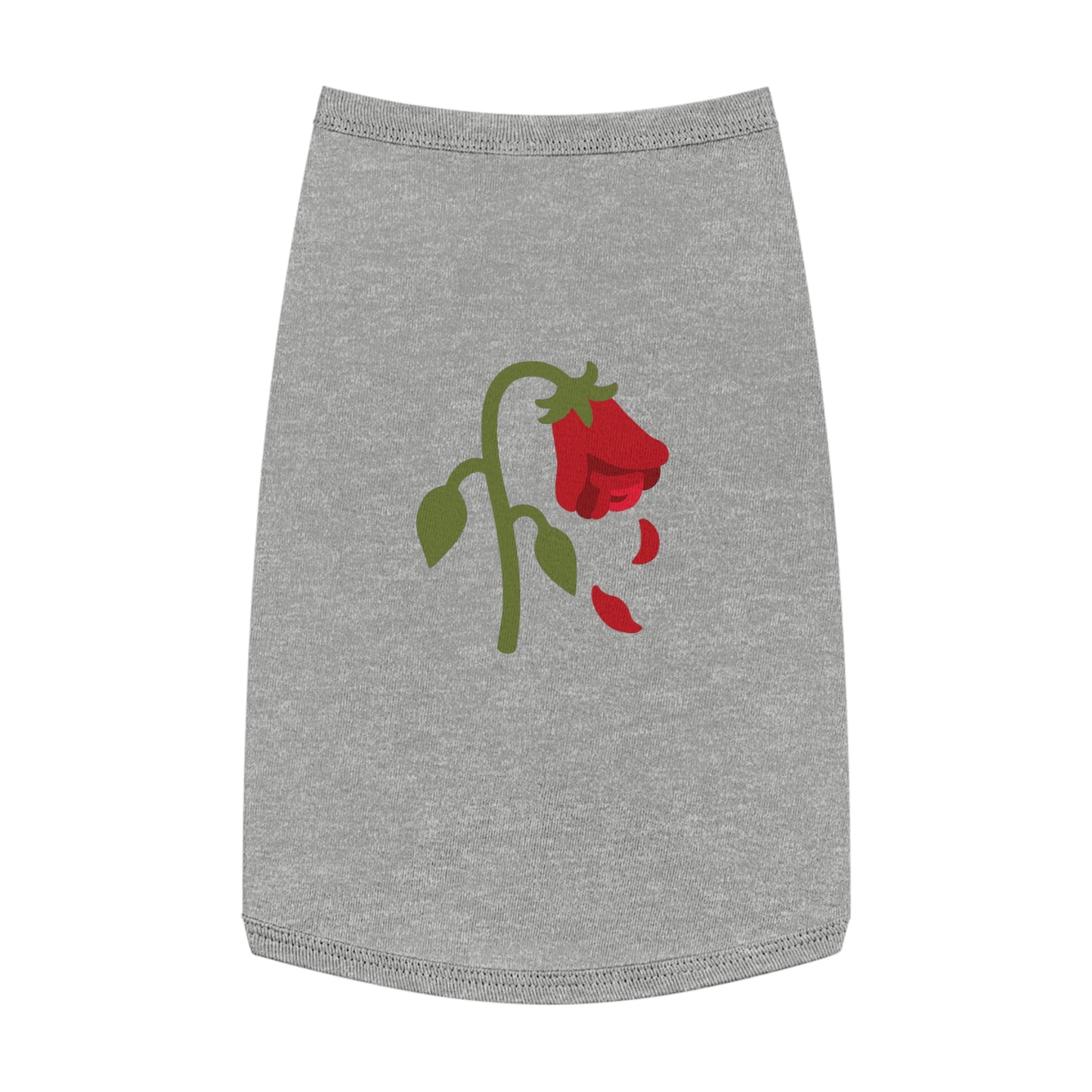 CRYING ROSE EMOJI DOG T-SHIRT