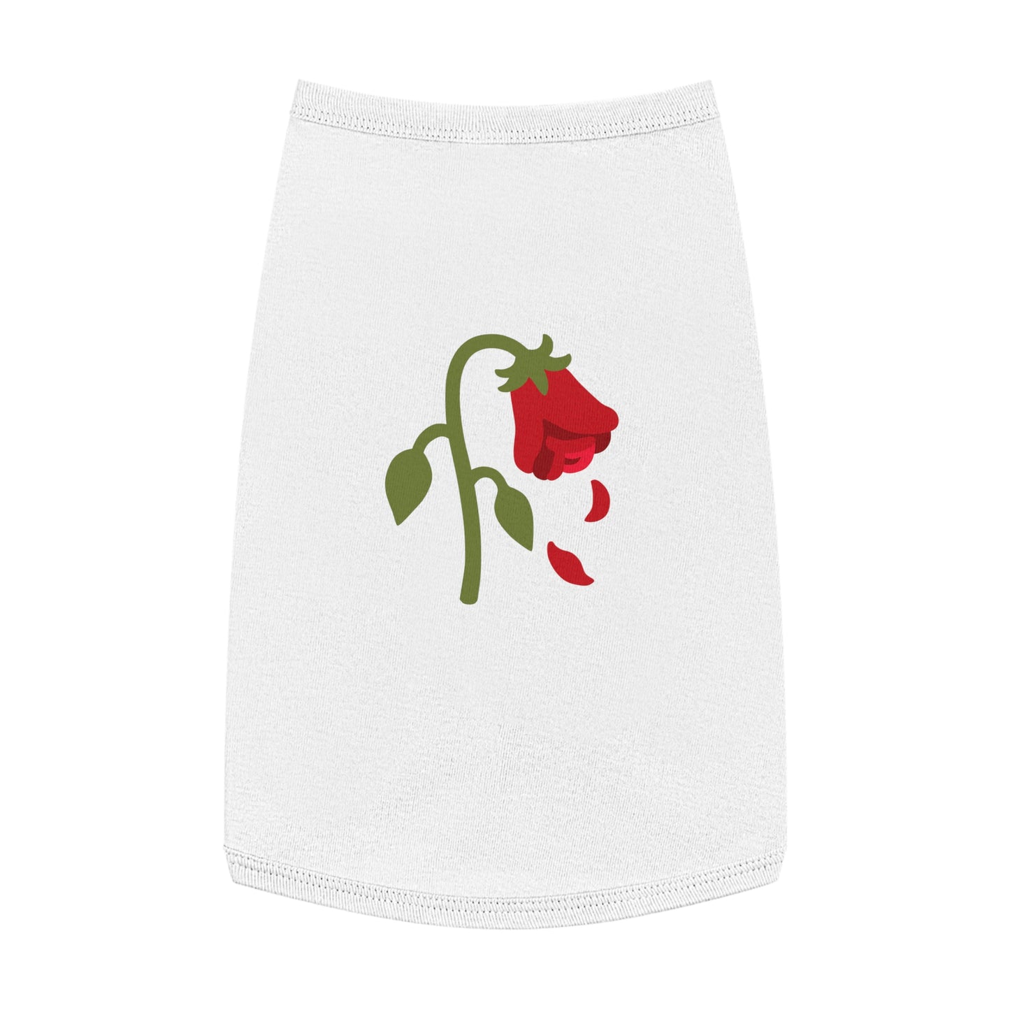 CRYING ROSE EMOJI DOG T-SHIRT