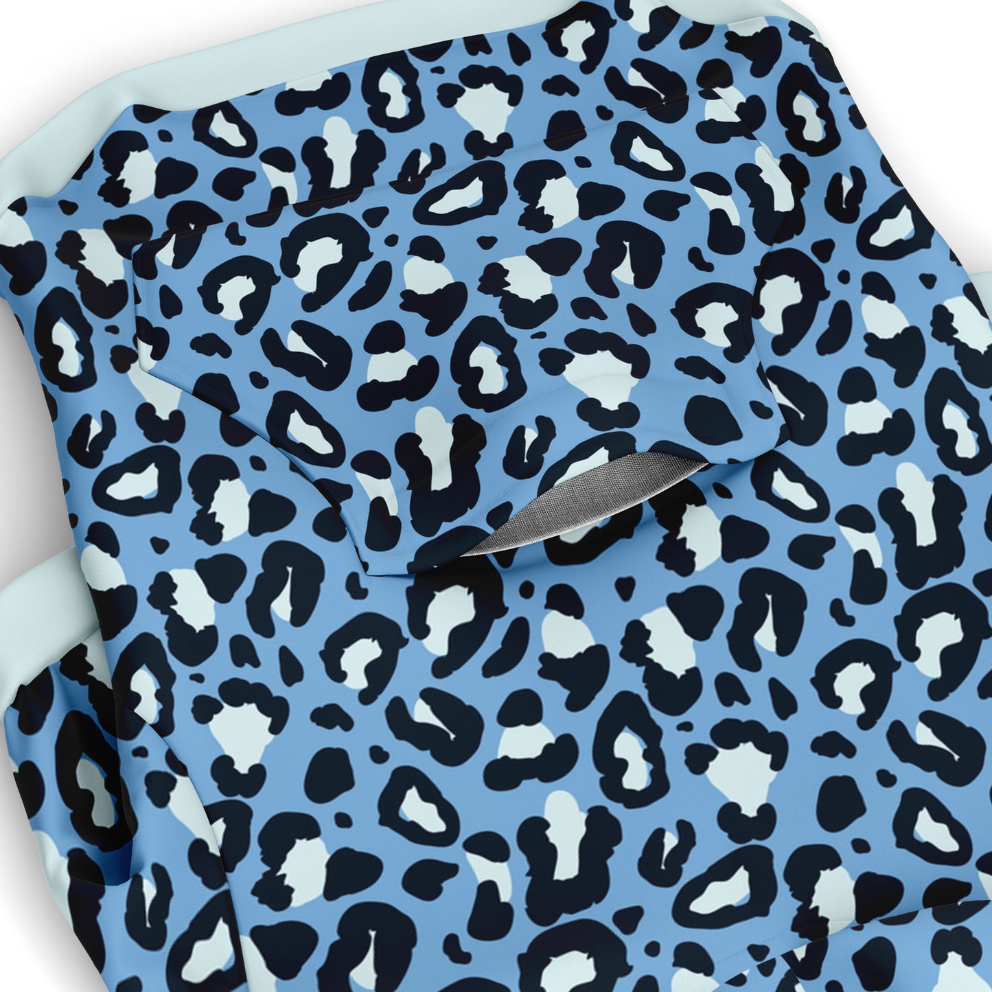 Pocket preview of Arctic Leopard dog hoodie.