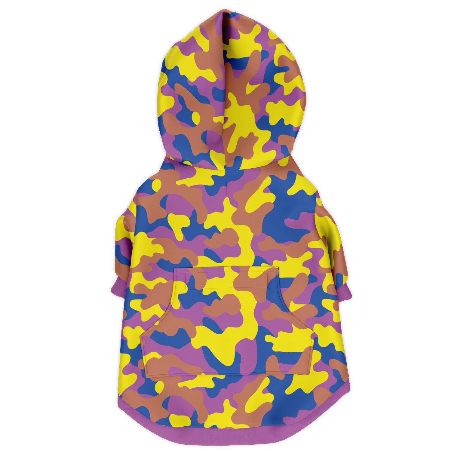 Back preview of Berry Burst Camo dog hoodie.