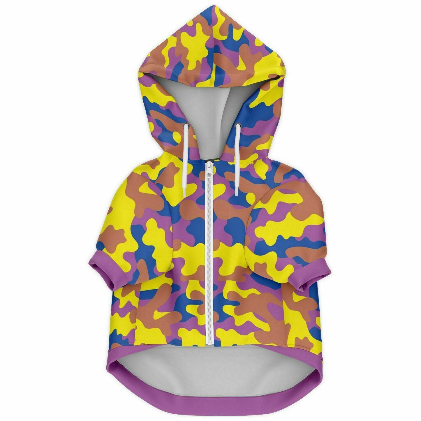 Front preview of Berry Burst Camo dog hoodie.