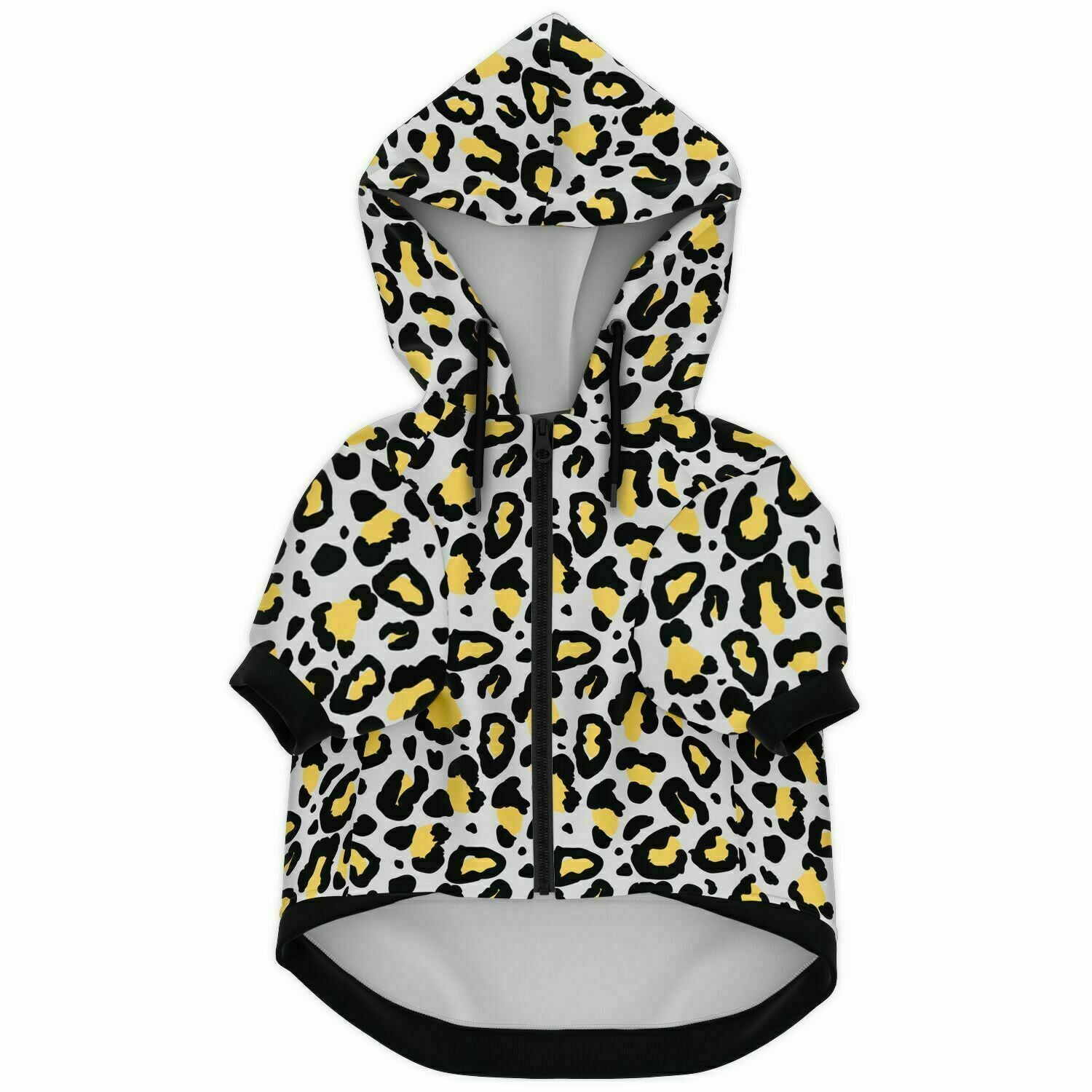 Front preview of Bubblebum Leopard dog hoodie.