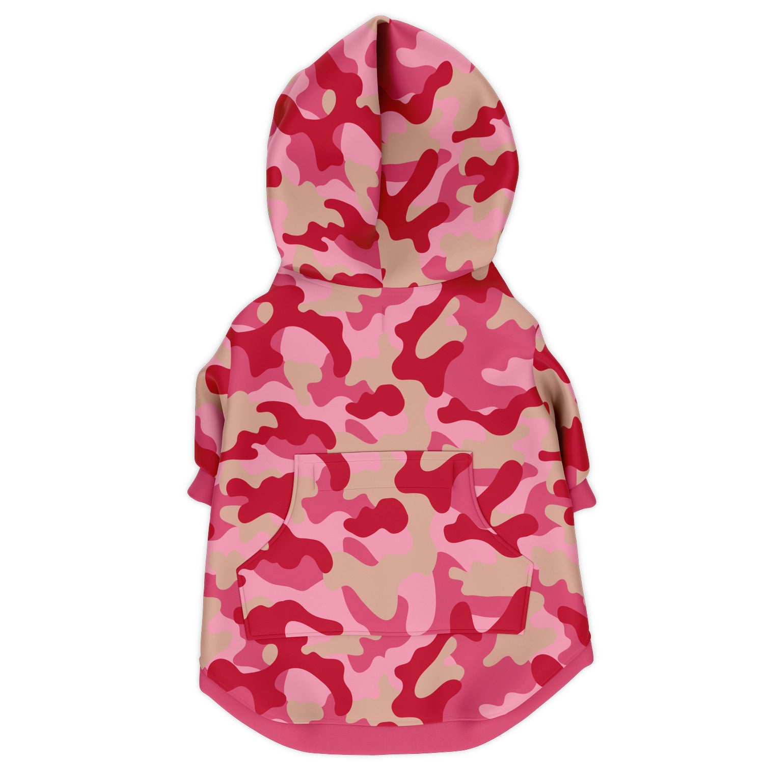 Back preview of Candy Blush Camo dog hoodie.