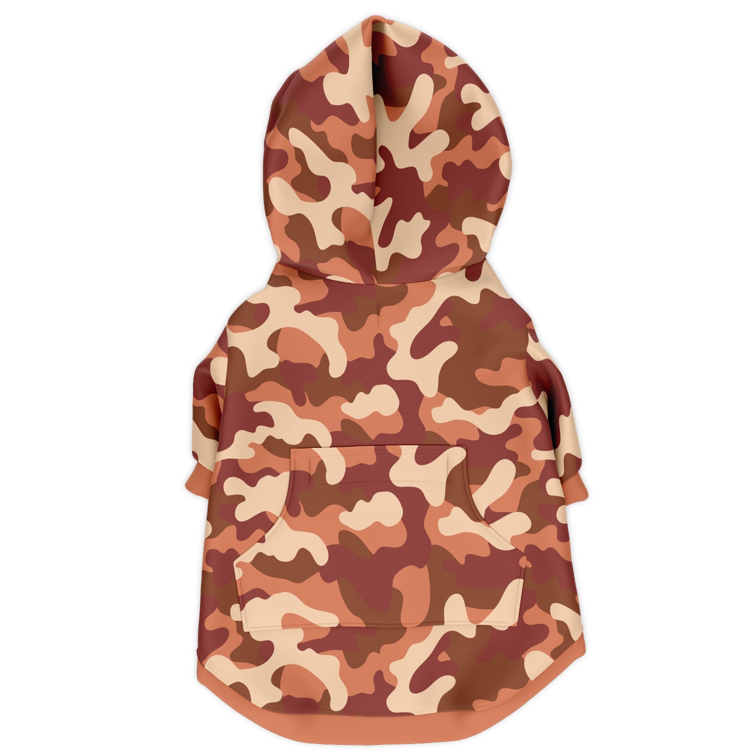 Back preview of Caramel Crunch Camo dog hoodie.