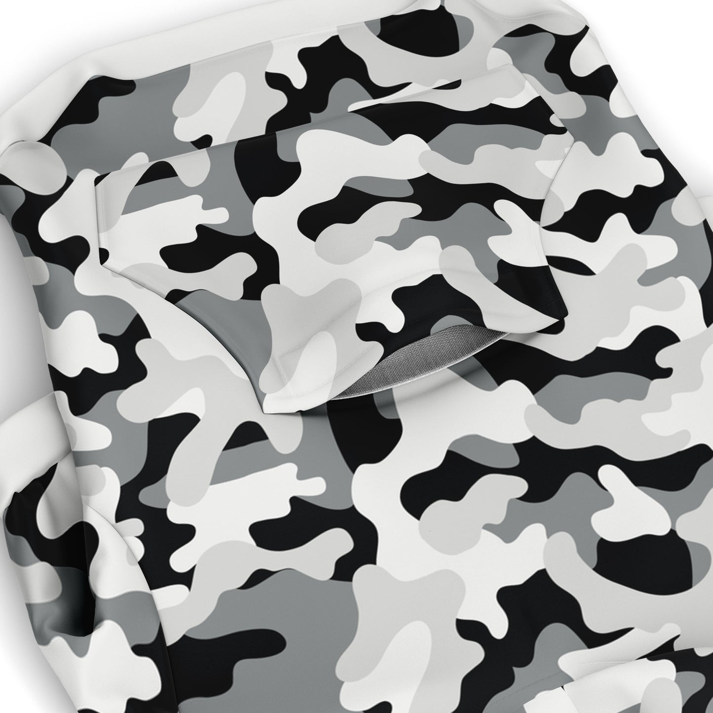 Pocket preview of Classic Arctic Camo dog hoodie.