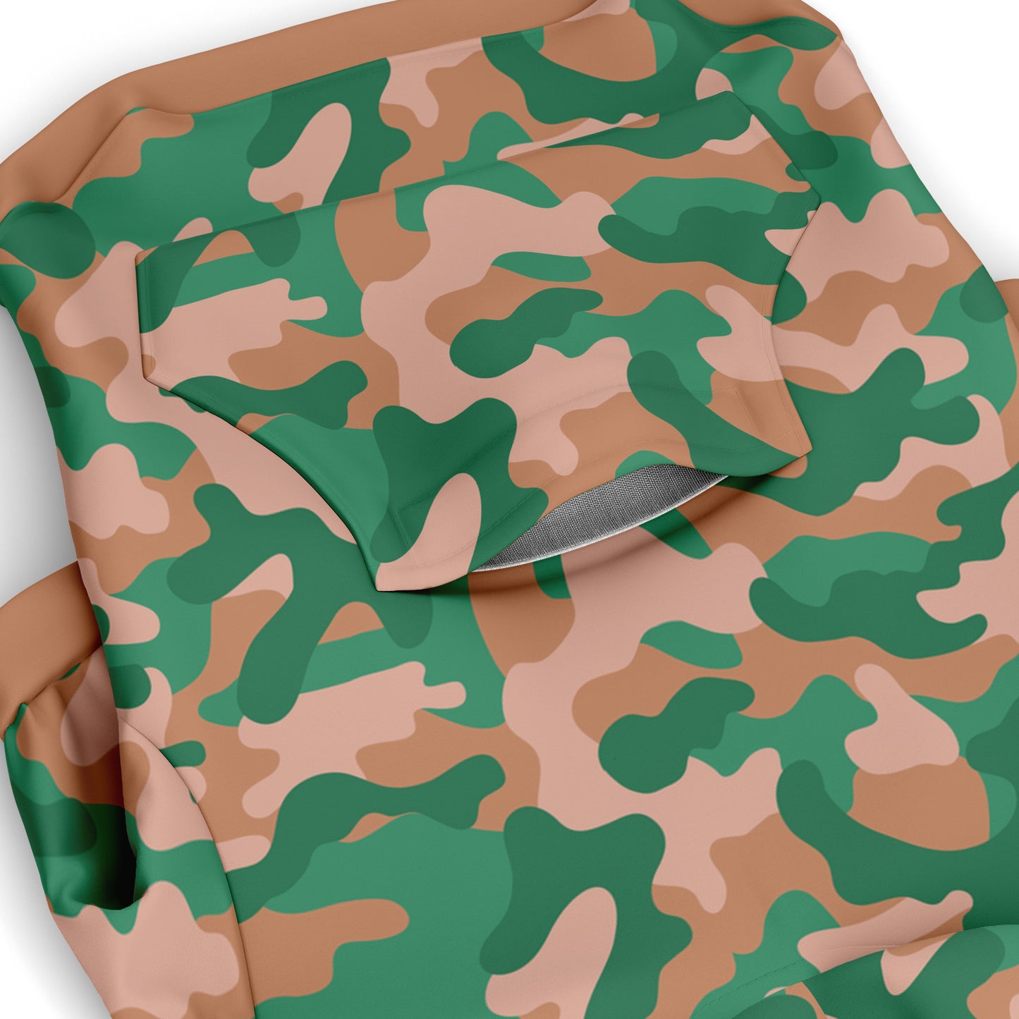 Pocket preview of Classic Army Camo dog hoodie.