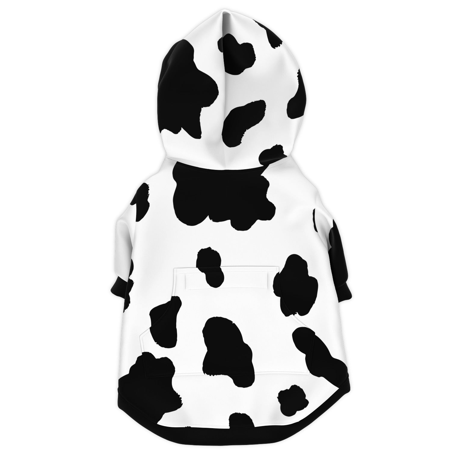 Back preview of Classic Cow dog hoodie.