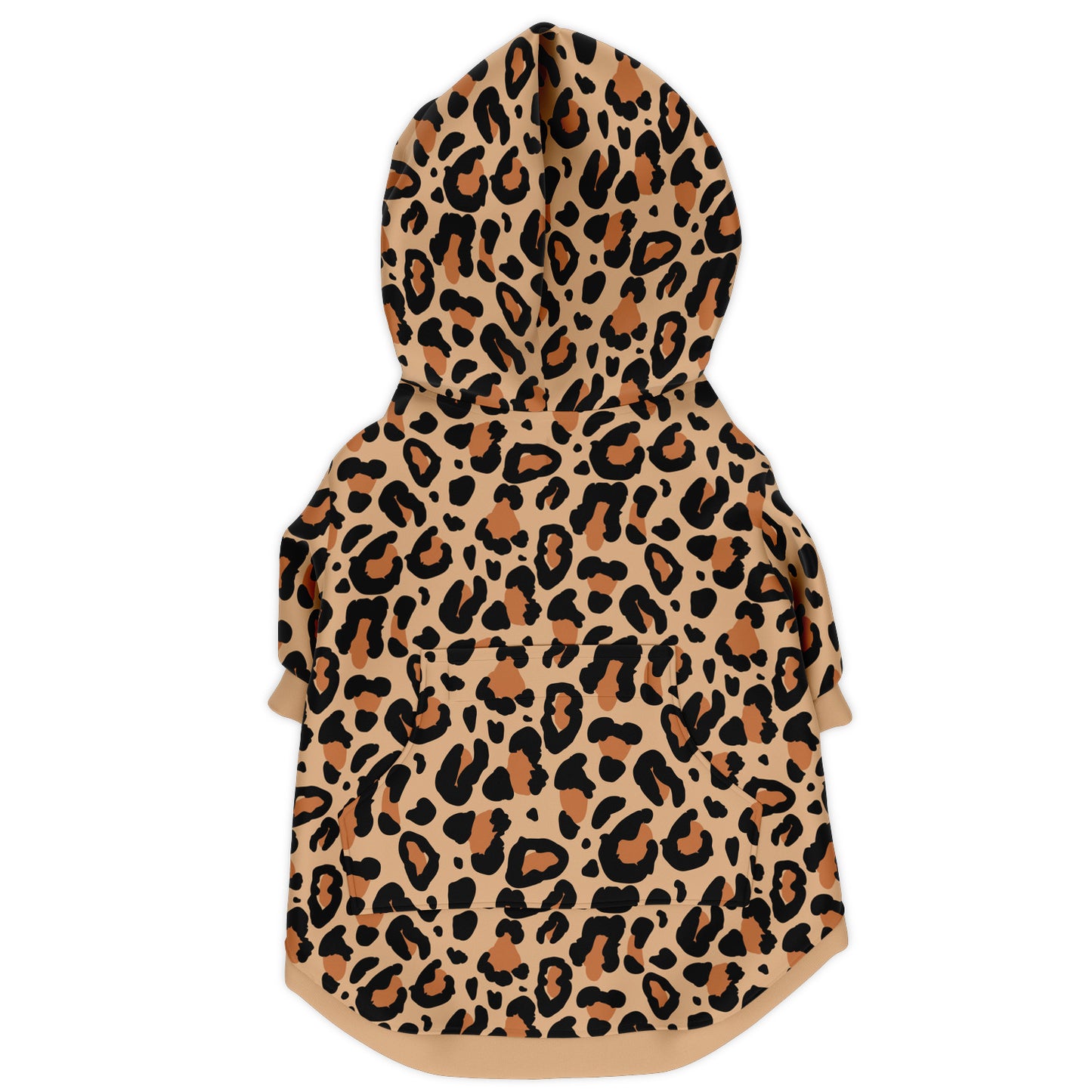 Back preview of Classic Leopard dog hoodie.