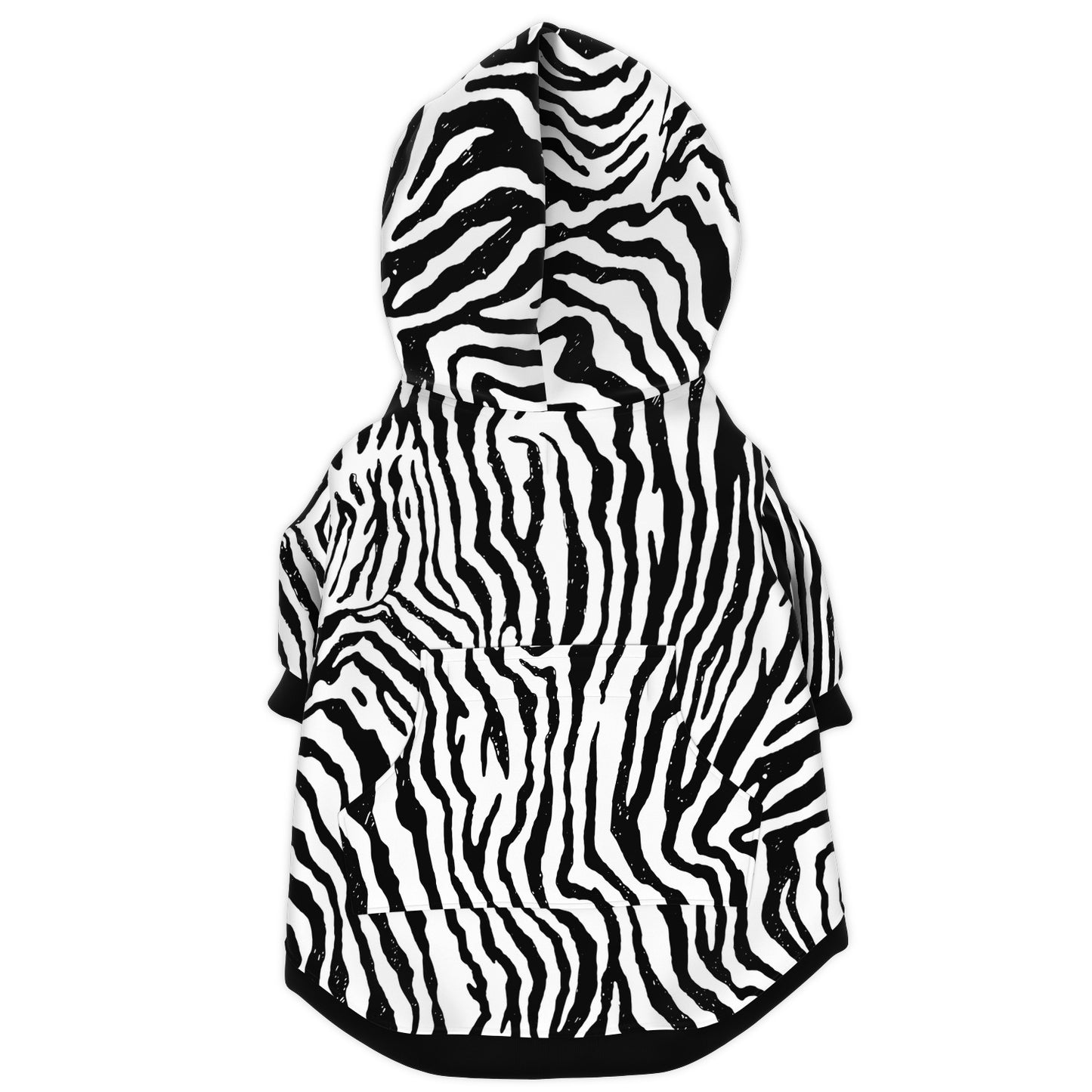 Back preview of Classic Zebra dog hoodie.