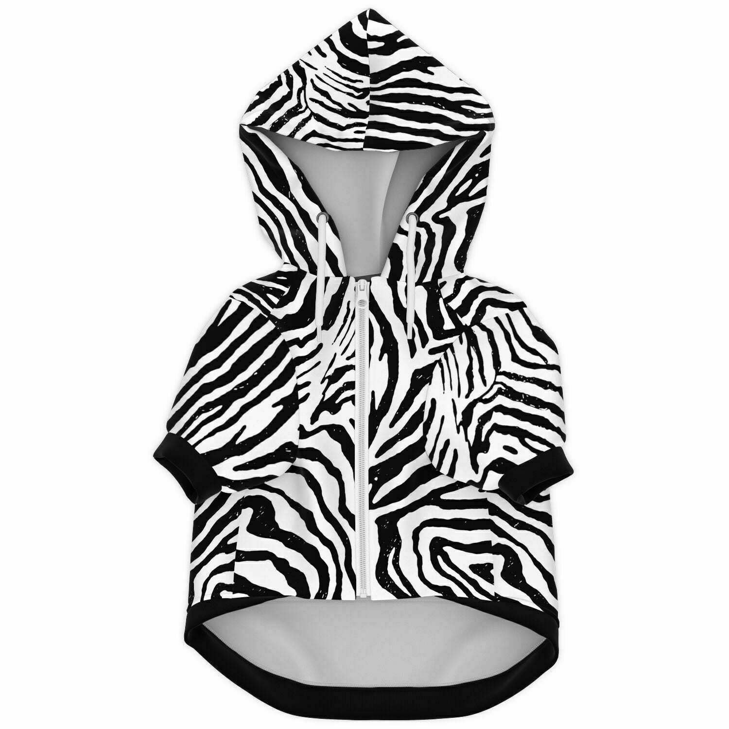 Front preview of Classic Zebra dog hoodie.