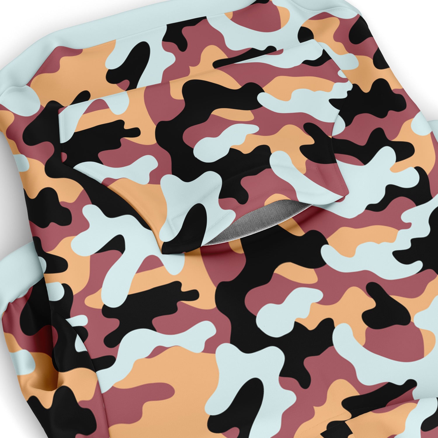 Pocket preview of Desert-Ice Camo dog hoodie.