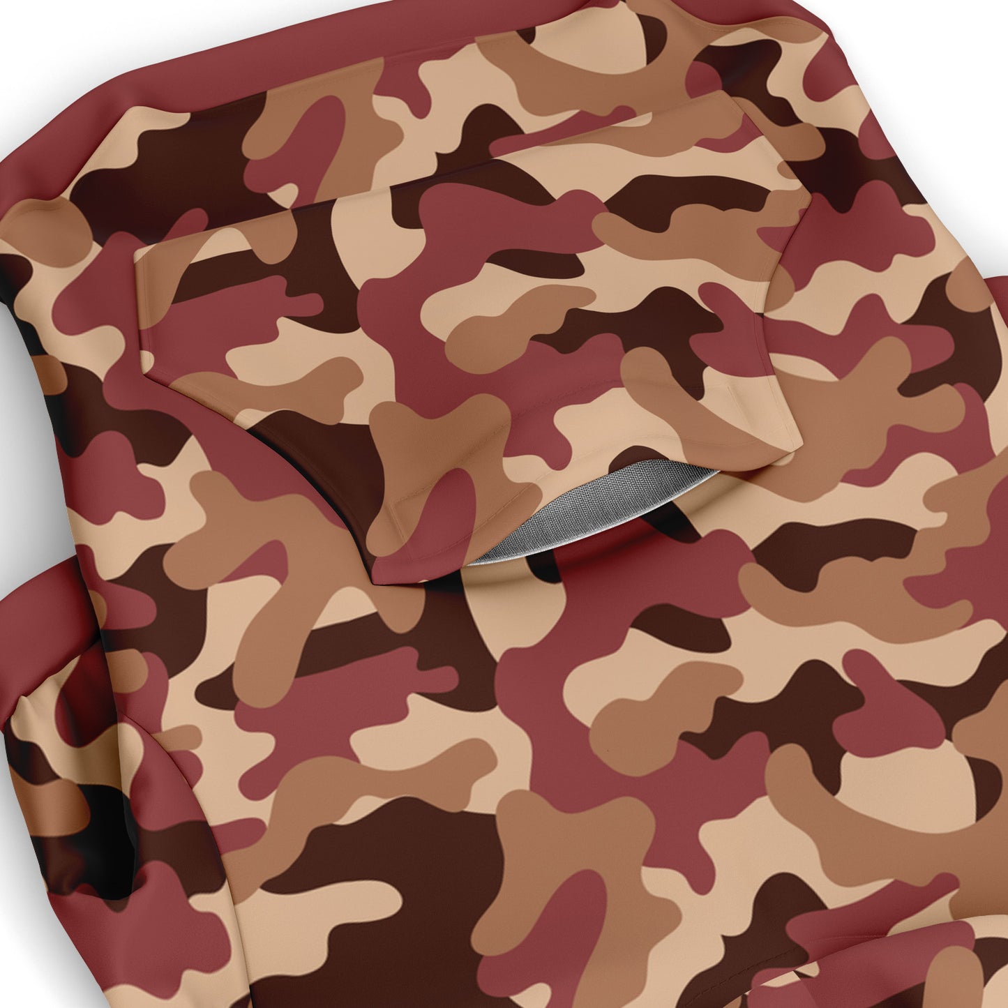 Pocket preview of Fudge Frappe Camo dog hoodie.