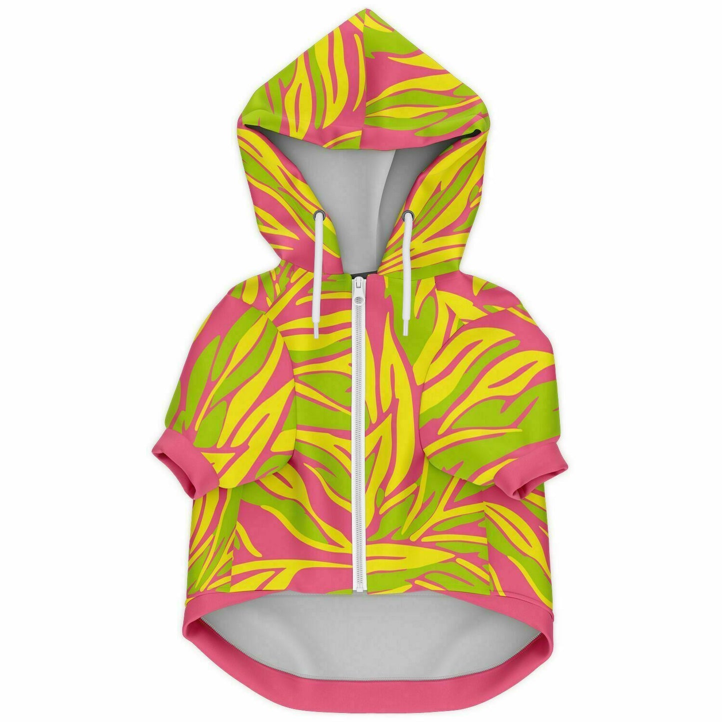 Front preview of Grapefruit Leaf dog hoodie.