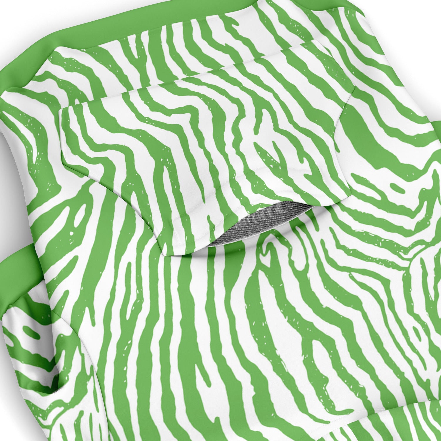 Pocket preview of Green Zebra dog hoodie.