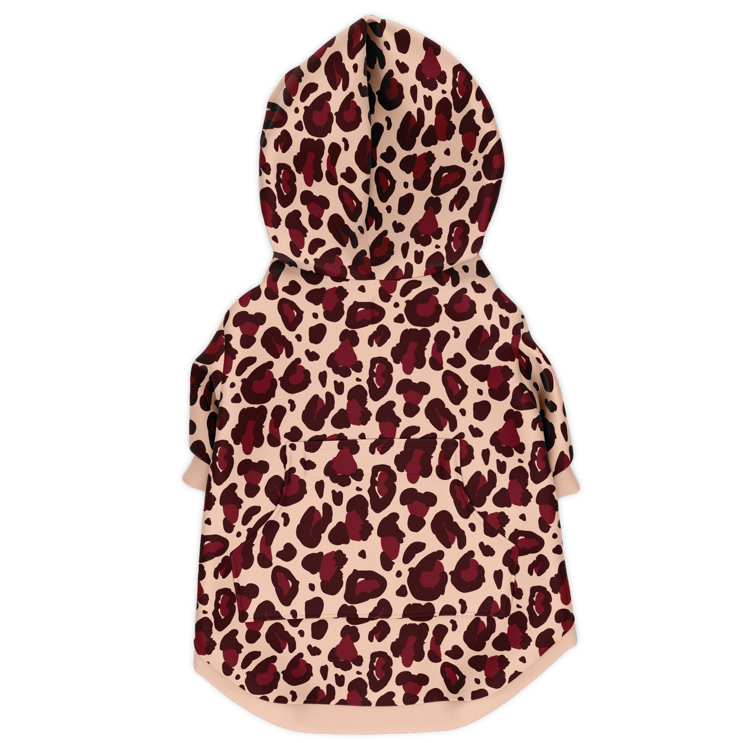 Back preview of Lipstick Leopard dog hoodie.