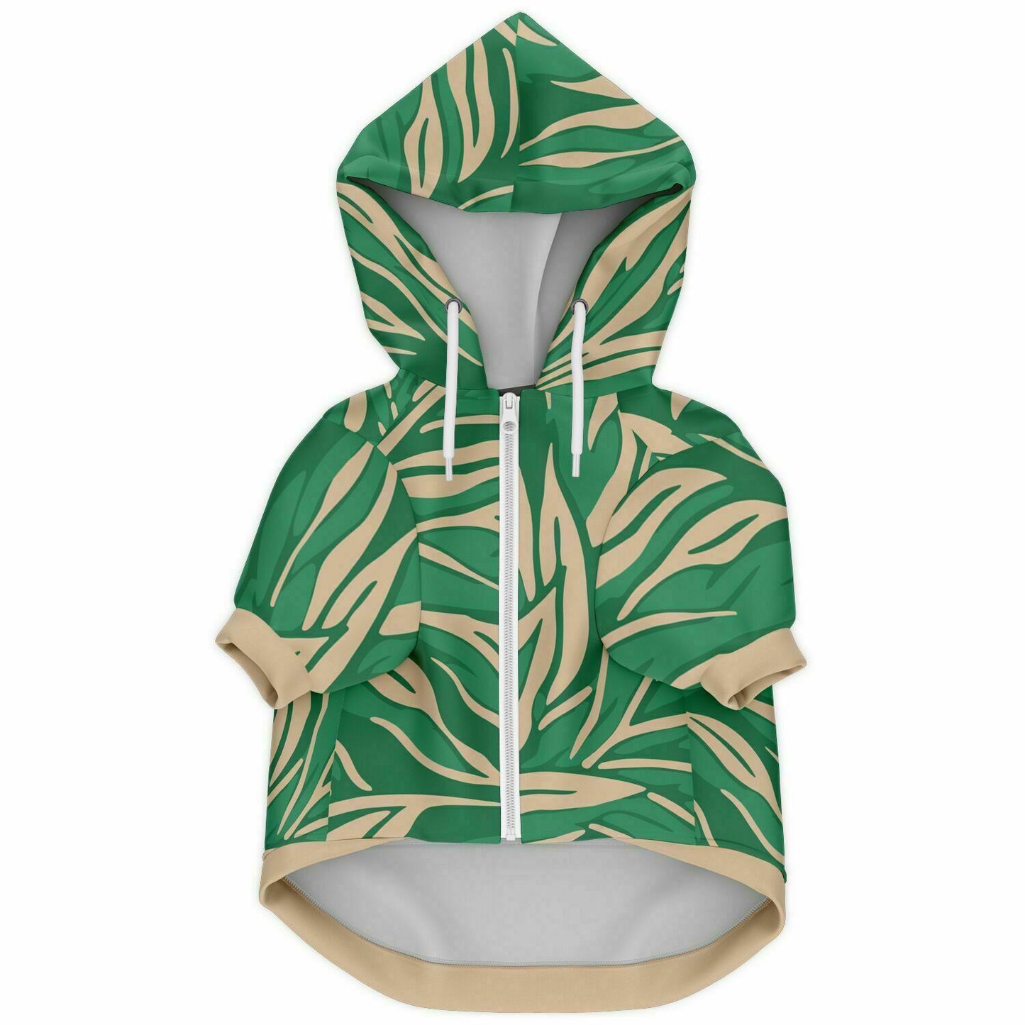 Front preview of Matcha Leaf dog hoodie.