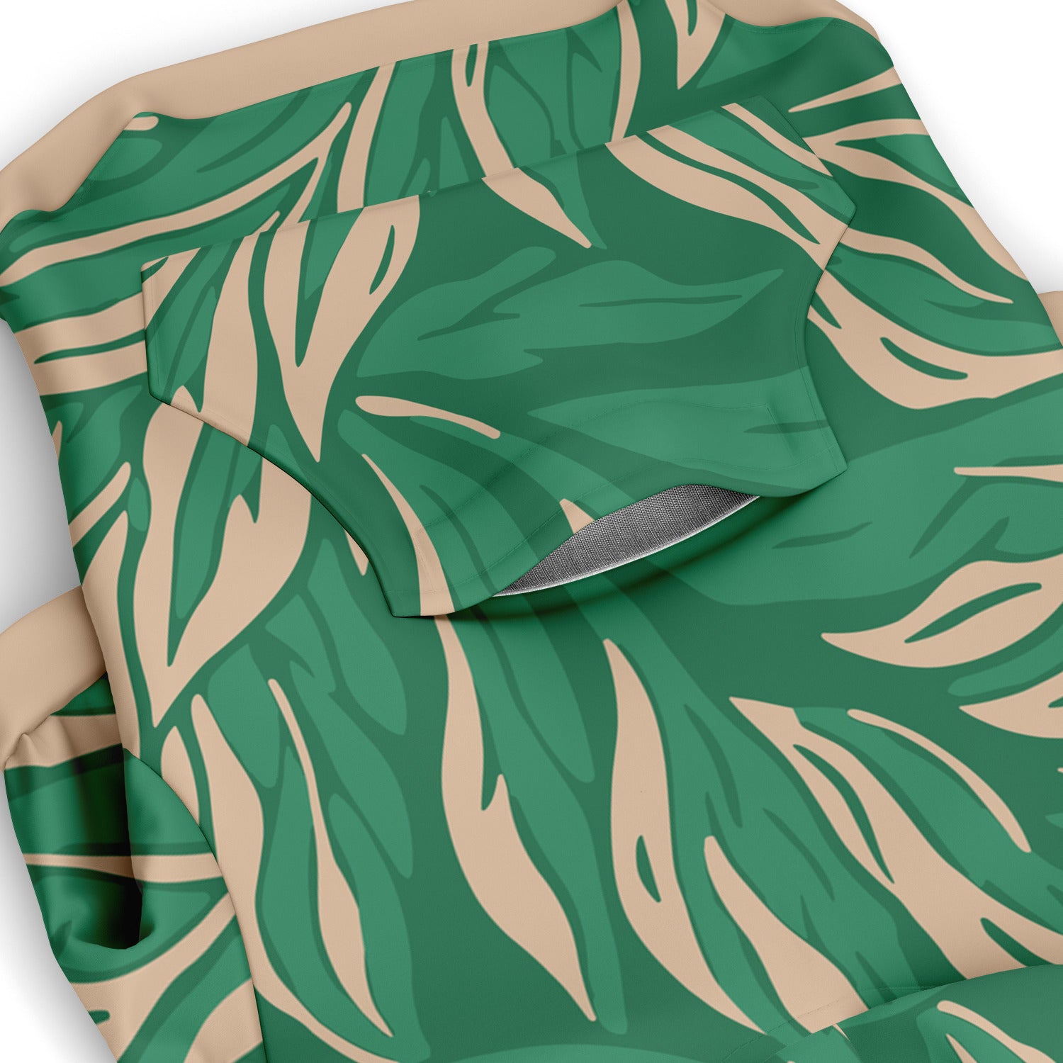 Pocket preview of Matcha Leaf dog hoodie.