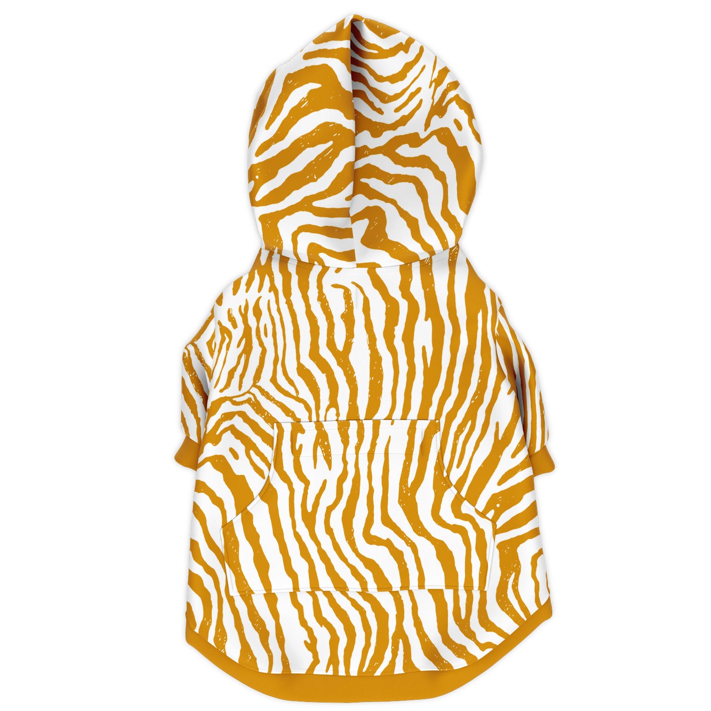 Back preview of Mustard Zebra dog hoodie.