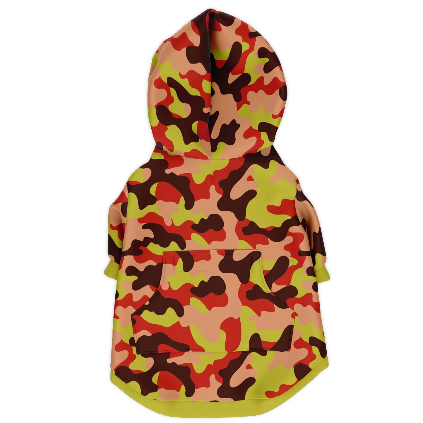 Back preview of Pistachio-Crunch Camo dog hoodie.