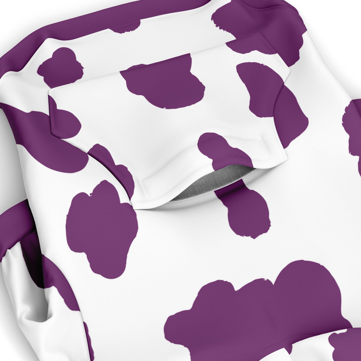 Pocket preview of Plum Cow dog hoodie.