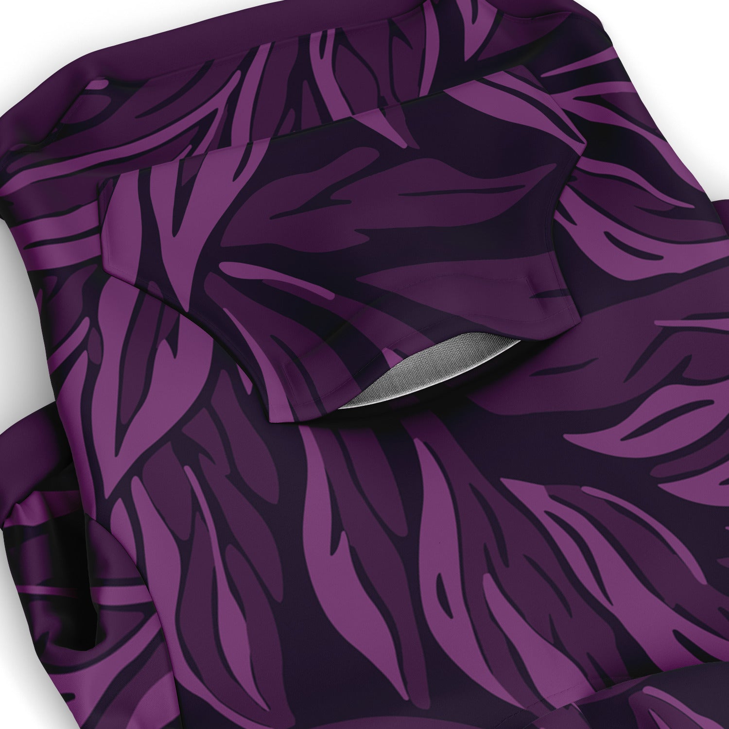 Pocket preview of Plum Leaf dog hoodie.