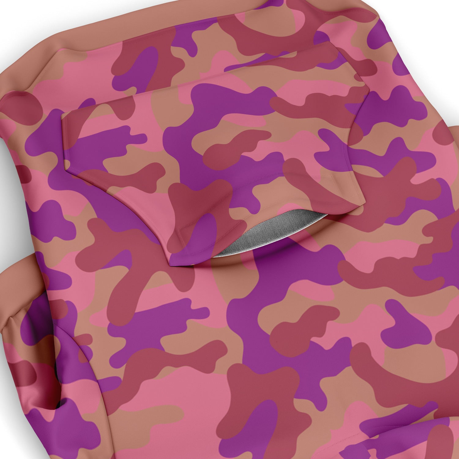 Pocket preview of Prism-Pink Camo dog hoodie.